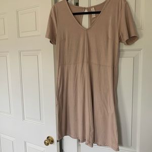 Pink faux suede dress size small